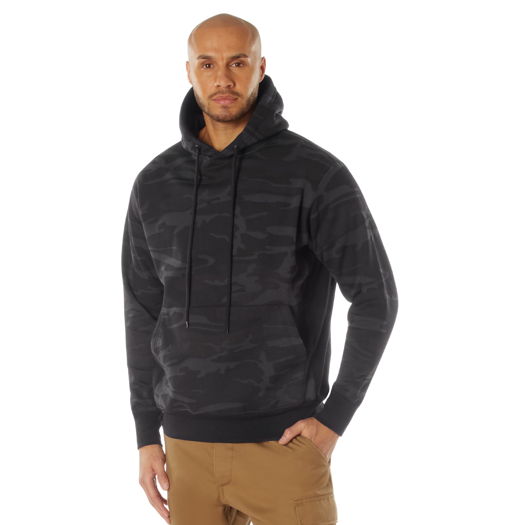 Rothco Every Day Pullover Hoodie in Midnight Black Camo Size 2XL