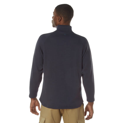 Rothco Grid Fleece Pullover in Midnight Navy Blue Size Small