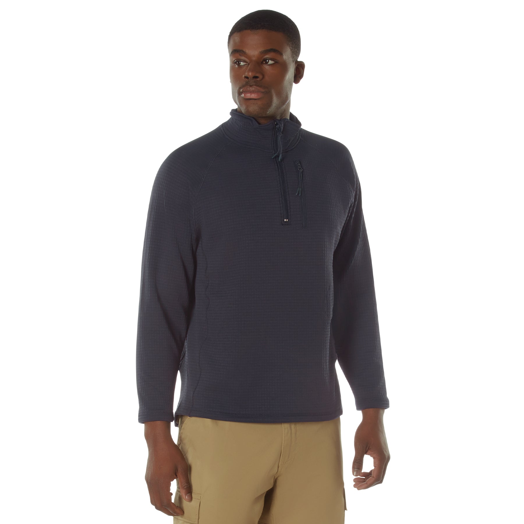 Rothco Grid Fleece Pullover 3XL Midnight Navy Blue – High-Performance Outdoor Mid-Layer