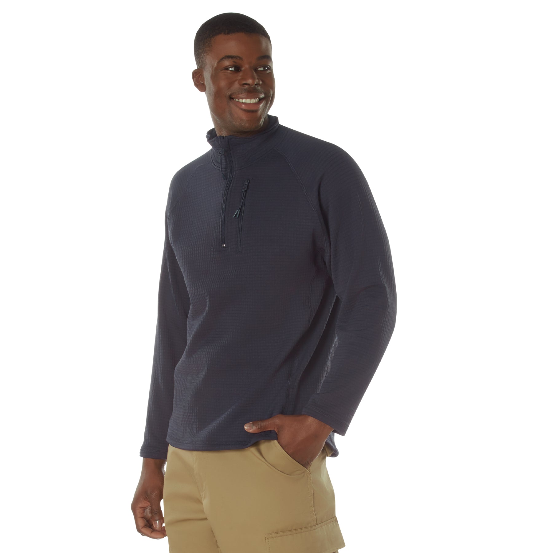 Rothco Grid Fleece Pullover 2XL Midnight Navy Blue – High-Performance Cold Weather Layer
