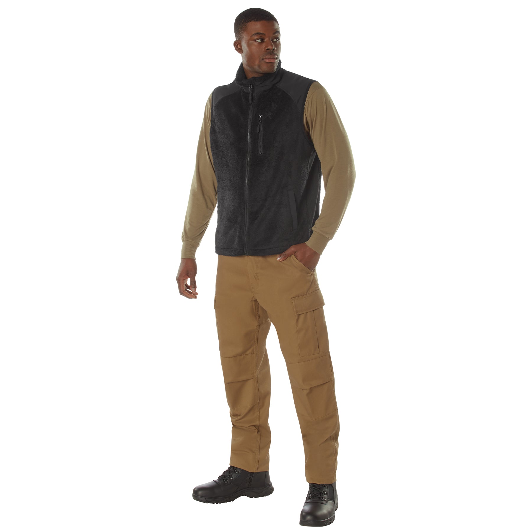 Rothco E.C.W.C.S. Fleece Vest Size M in Black – Cold Weather Tactical Layer