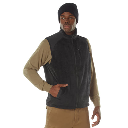 Rothco E.C.W.C.S. Fleece Vest 3XL in Black - Warm Tactical Layer for Cold Weather