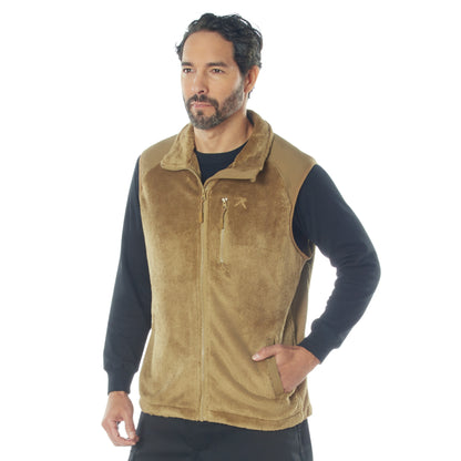 Rothco E.C.W.C.S. Fleece Vest Size Large in Coyote Brown