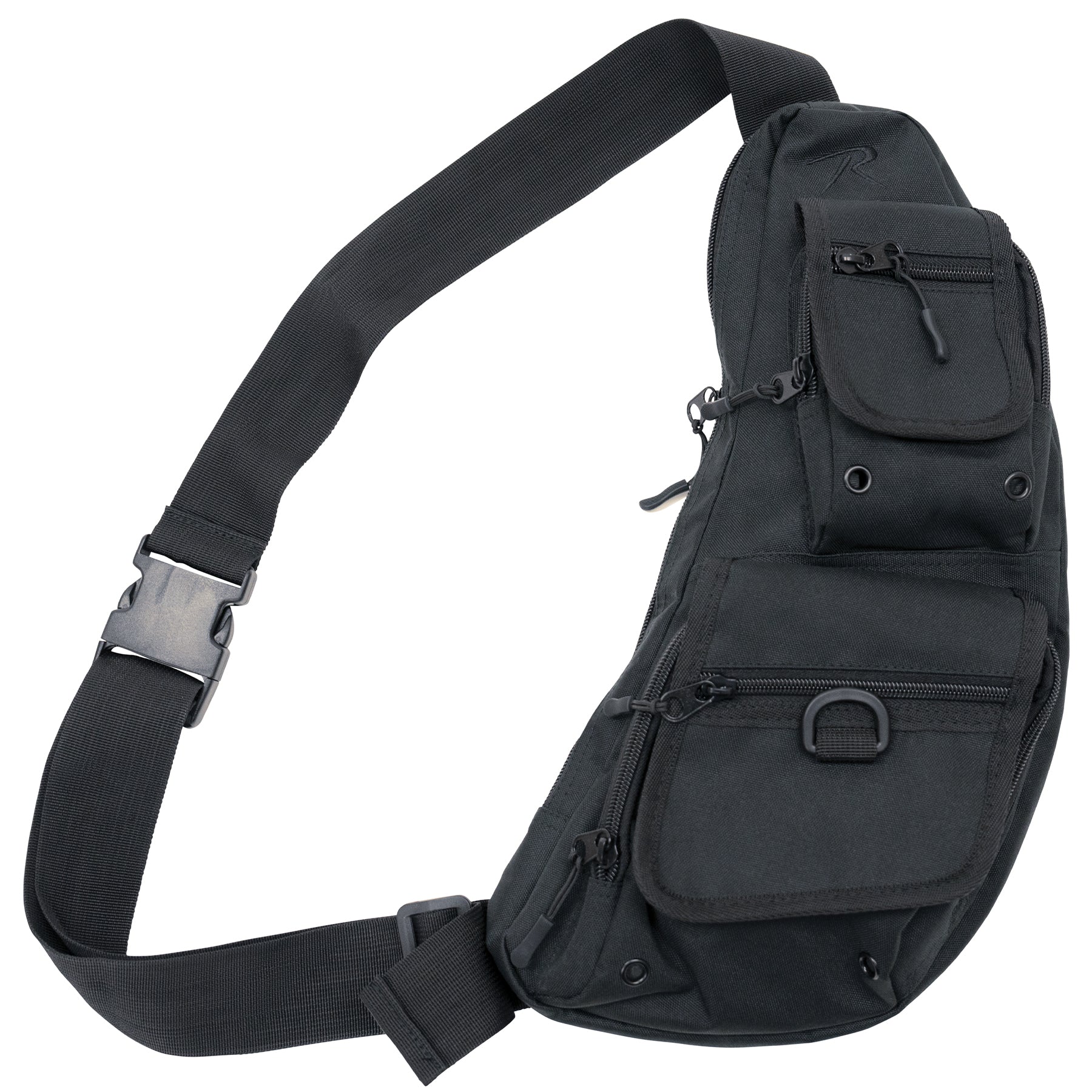 Rothco Tactical Crossbody Bag Black – Durable 17-inch Utility Sling with Multiple Pockets and Adjustable Strap