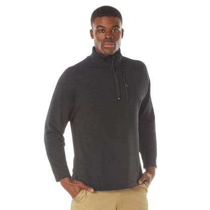 Rothco Grid Fleece Pullover Black Size Small - Warm, Breathable Outdoor Performance