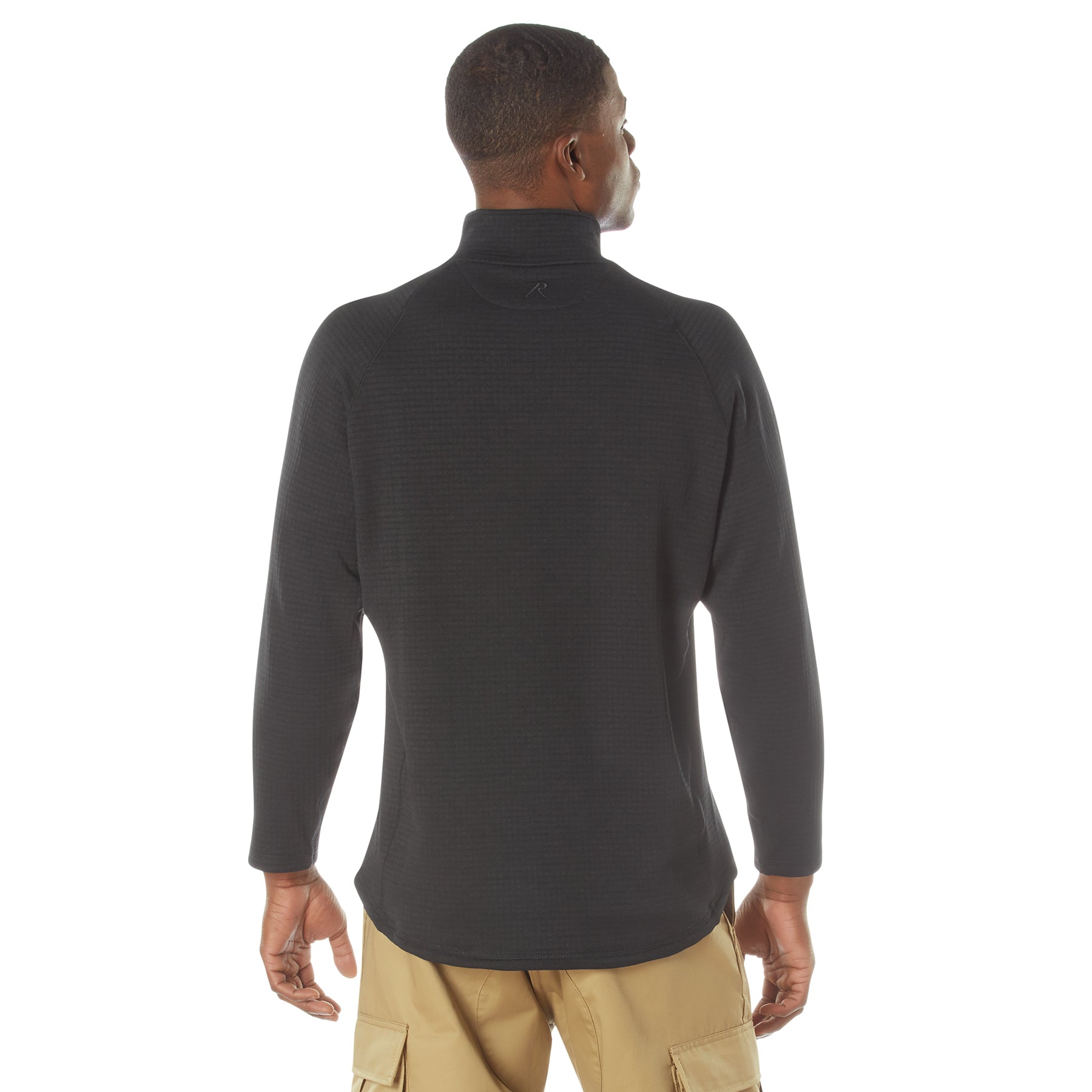 Rothco Grid Fleece Pullover Black Size 2XL – Warm, Comfortable Outdoor Performance