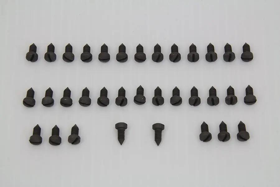 Colony Rocker Arm Cover Screw Kit Parkerized for 1938 Harley Davidson EL by Colony
