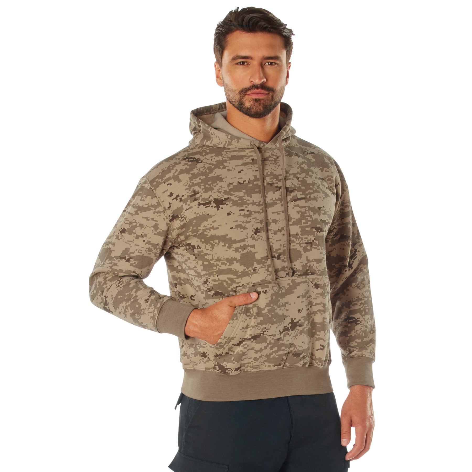 Rothco Camo Pullover Hooded Sweatshirt in Desert Digital Camo, Size XL