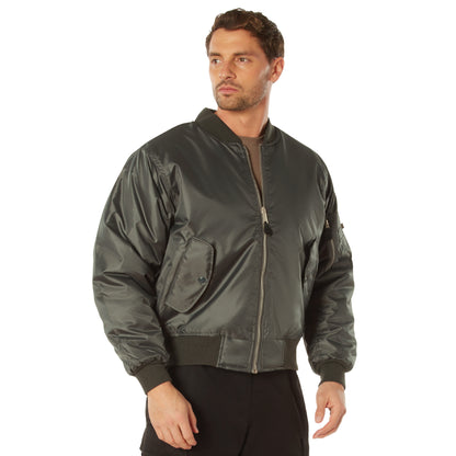 Rothco MA-1 Flight Jacket in Gunmetal Grey Size XS - Classic Military Bomber with Insulation and Utility Pockets
