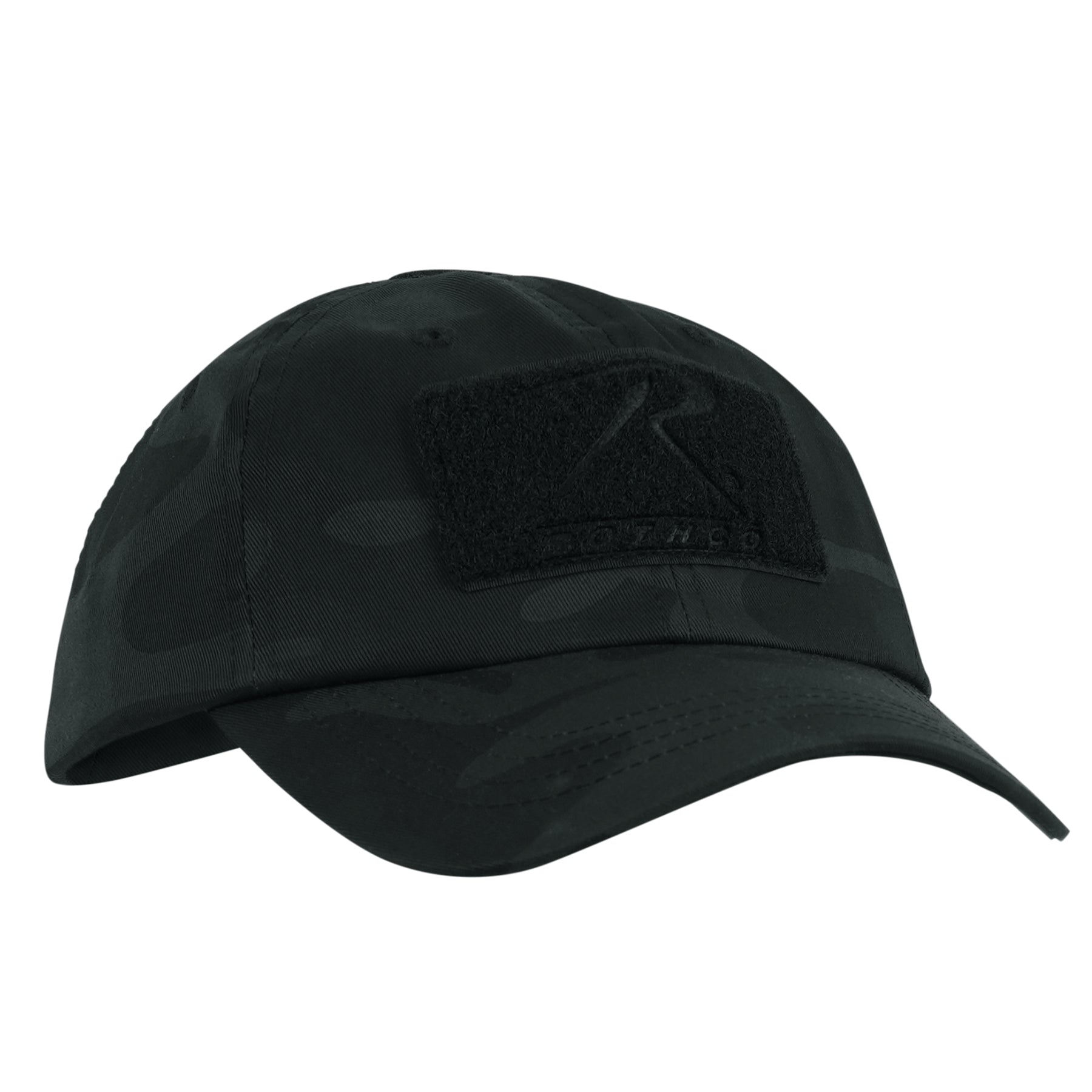 Rothco Tactical Operator Cap Midnight Black Camo - Adjustable Military-Style Field Hat