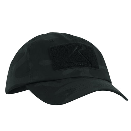 Rothco Tactical Operator Cap Midnight Black Camo - Adjustable Military-Style Field Hat