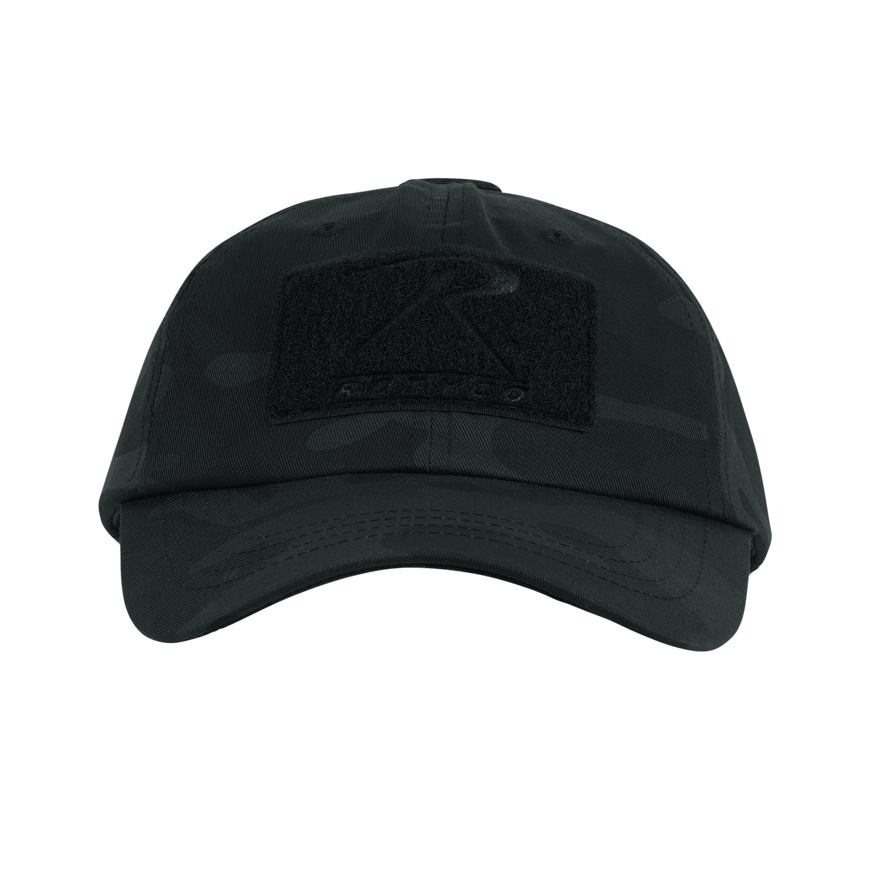 Rothco Tactical Operator Cap Midnight Black Camo - Adjustable Military-Style Field Hat