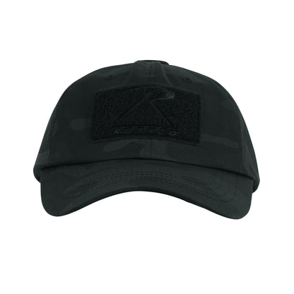 Rothco Tactical Operator Cap Midnight Black Camo - Adjustable Military-Style Field Hat