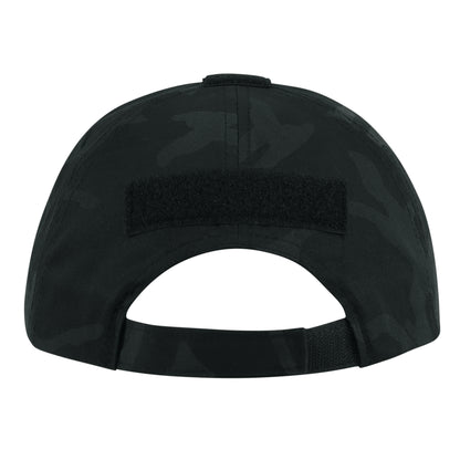 Rothco Tactical Operator Cap Midnight Black Camo - Adjustable Military-Style Field Hat