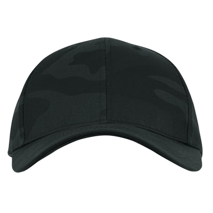 Rothco Supreme Camo Low Profile Cap Midnight Black Camo - Durable Adjustable Baseball Hat for Outdoor Activities