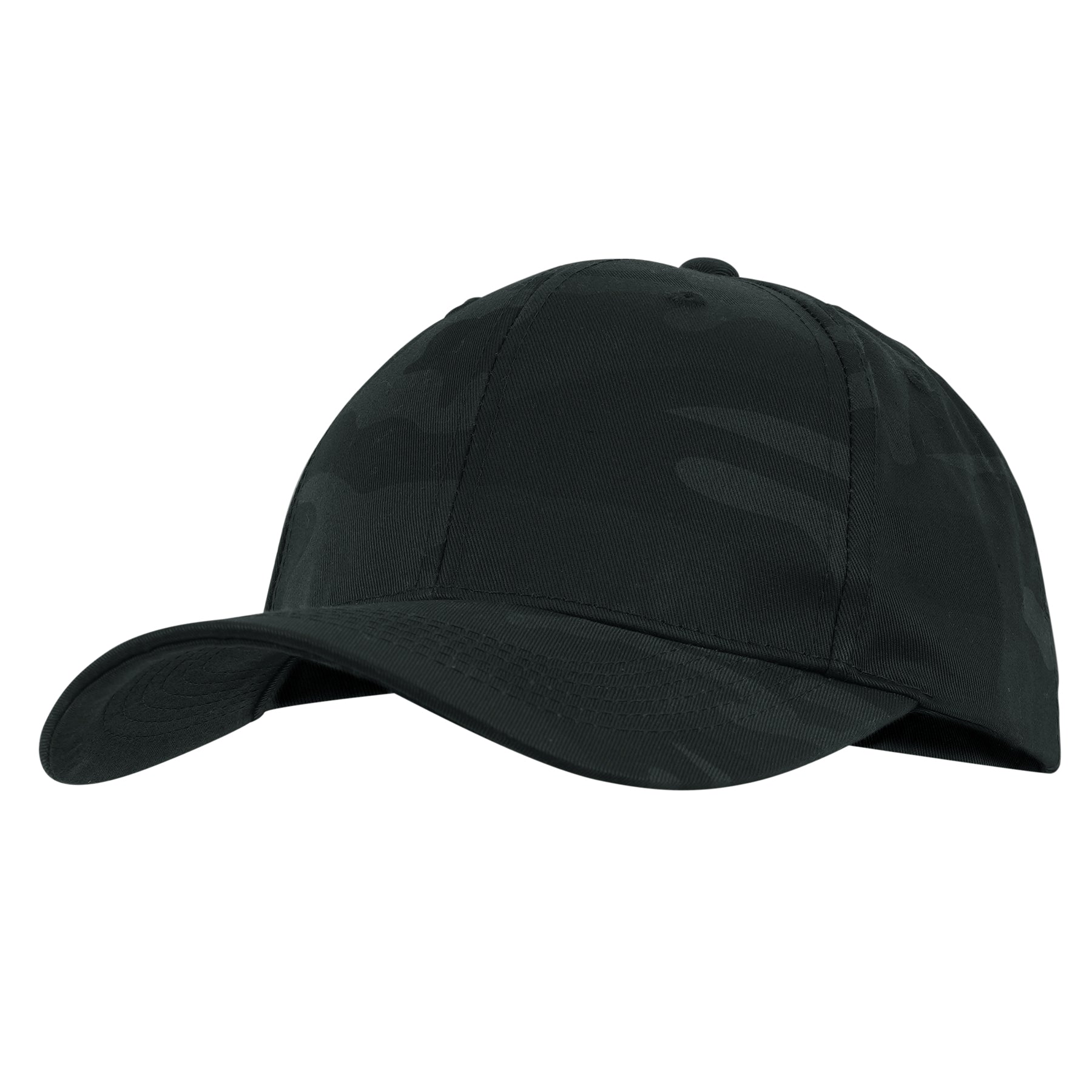 Rothco Supreme Camo Low Profile Cap Midnight Black Camo - Durable Adjustable Baseball Hat for Outdoor Activities