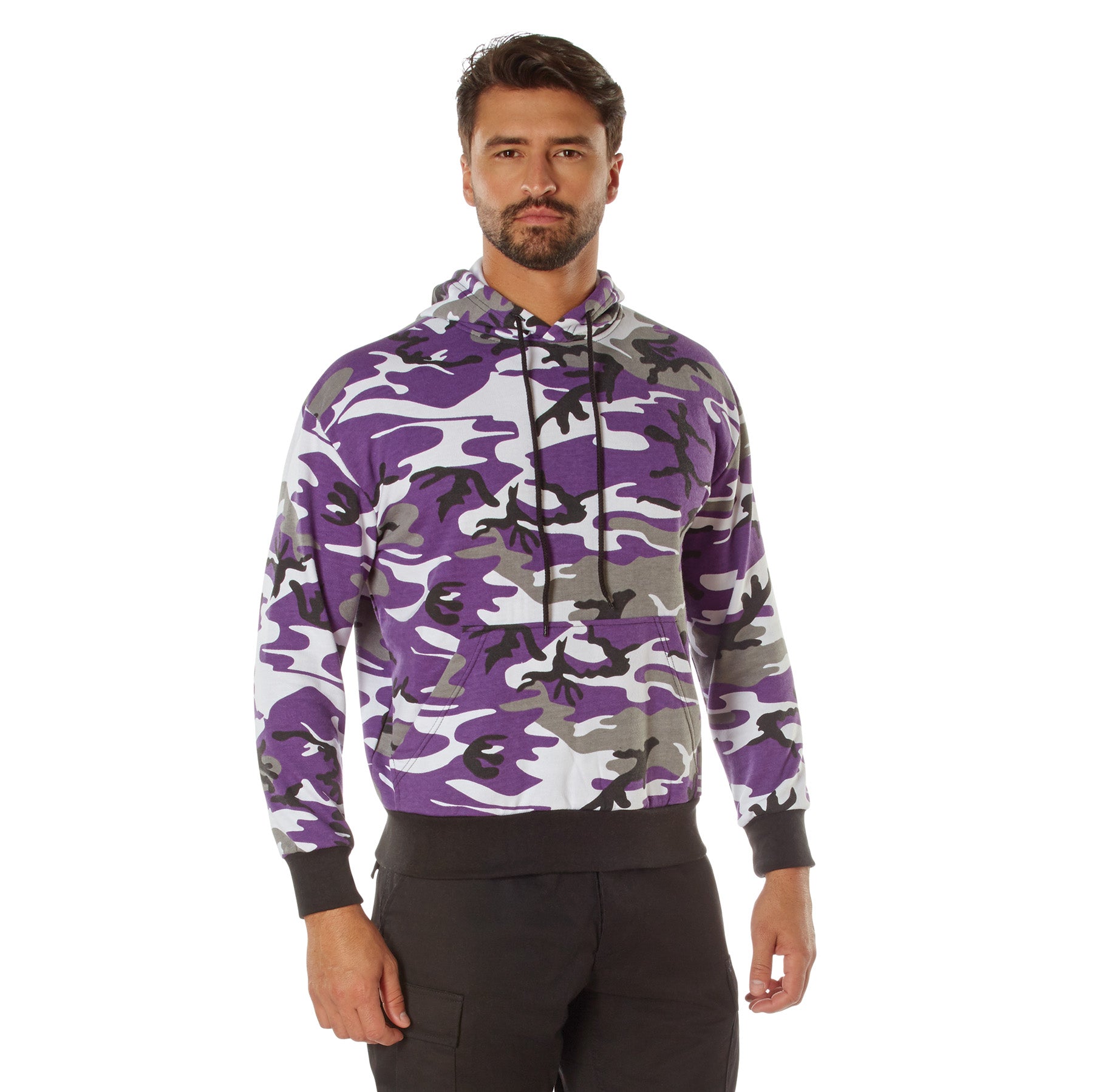 Rothco Camo Pullover Hooded Sweatshirt in Ultra Violet Camo - Size Medium