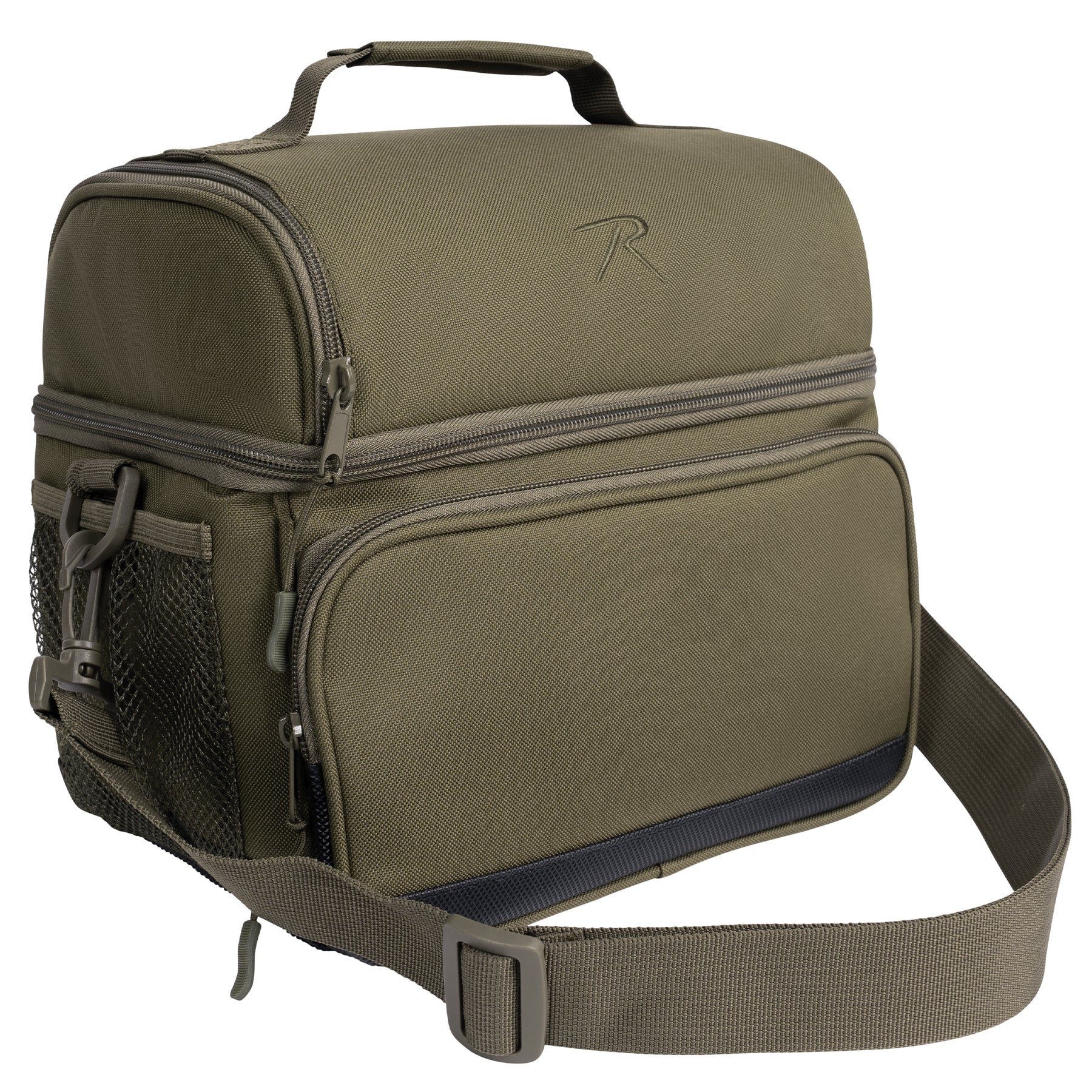 Rothco 925 Lunch Cooler Olive Drab – Insulated Portable Cooler with Dual Compartments and Waterproof Bottom
