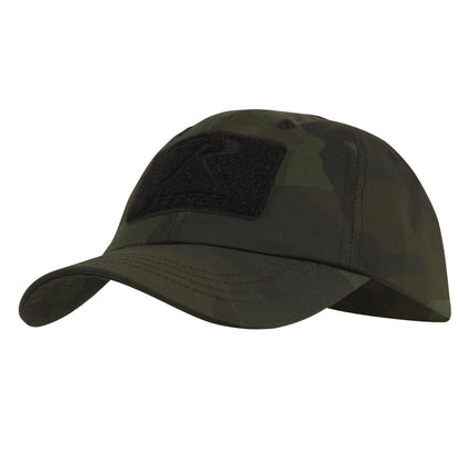 Rothco Tactical Operator Cap in Midnight Woodland Camo – Adjustable Military-Style Field Hat with Multi-Function Loop Fields