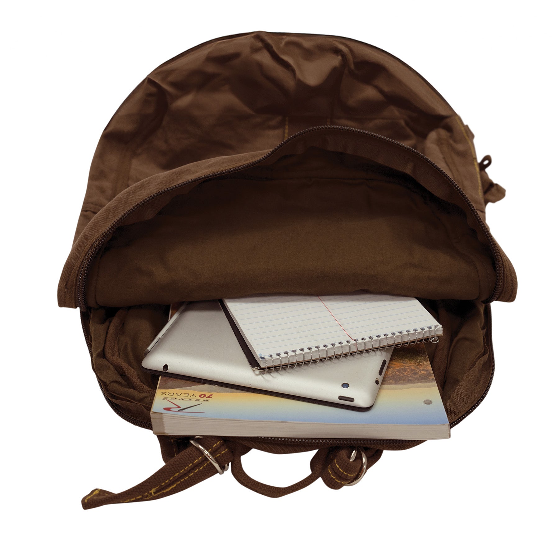 Rothco Vintage Canvas Flight Bag Brown - 19.5 x 15 x 4.5 Inches Travel & Carryall