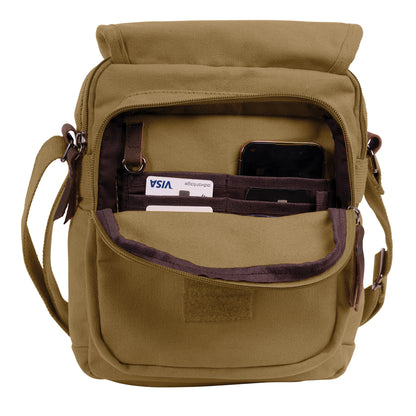 Rothco Every Day Work Shoulder Bag Coyote Brown - Rugged Military-Inspired Crossbody Bag for EDC and Travel