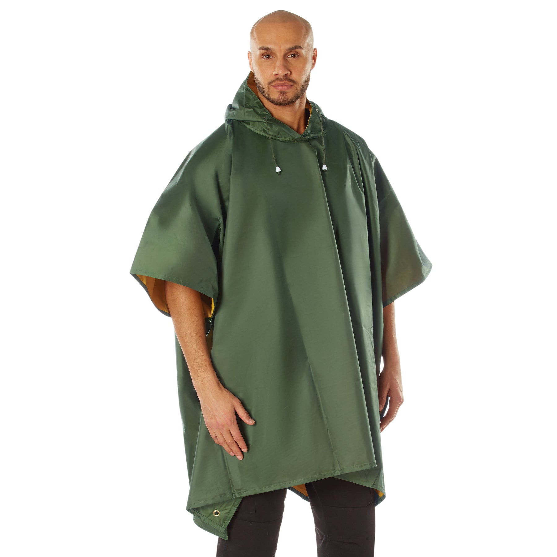 Rothco Reversible Rubberized Poncho - Lightweight Waterproof Rain Gear, 50 x 80 Inches