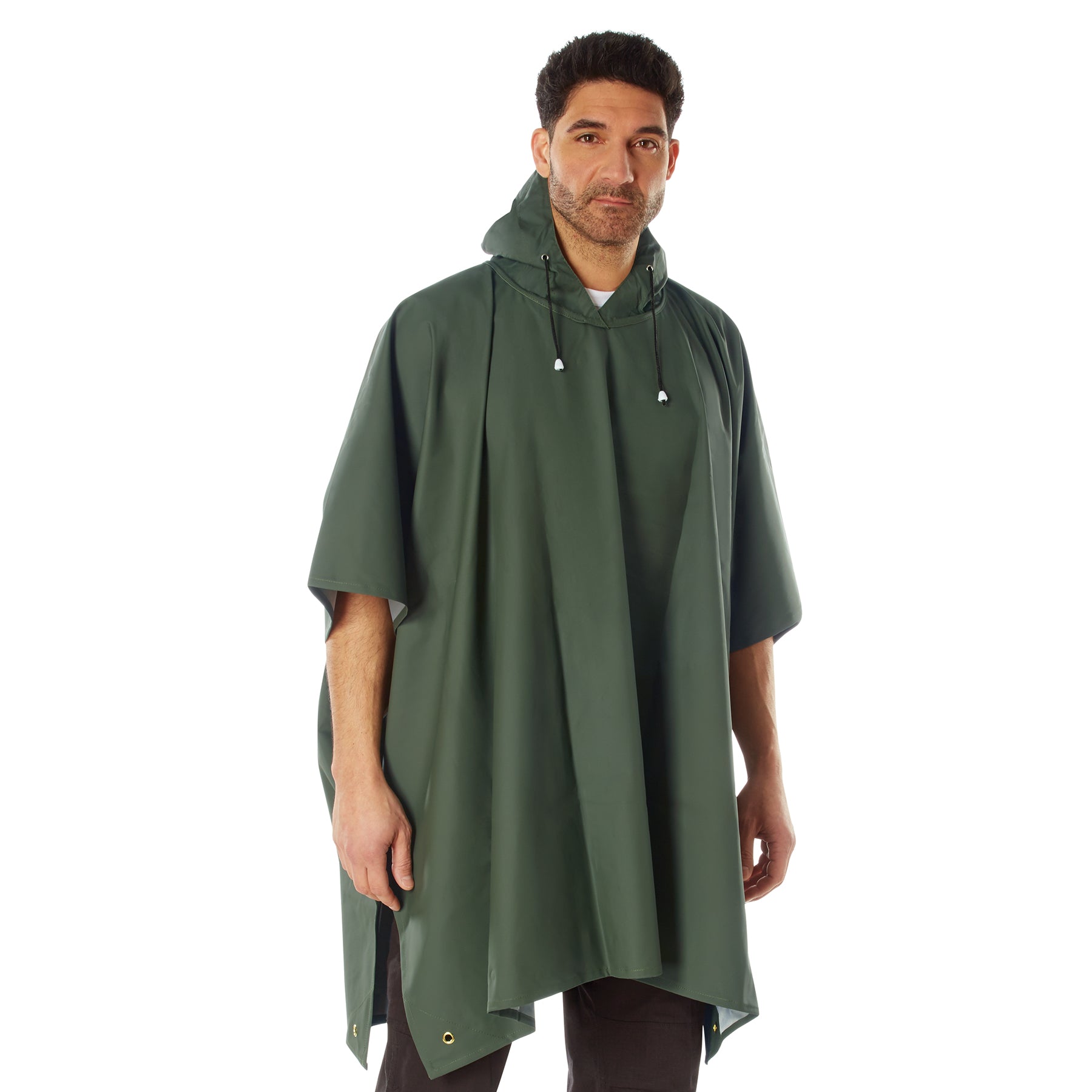 Rothco Rubberized Rainwear Poncho - Durable Waterproof Emergency Rain Gear