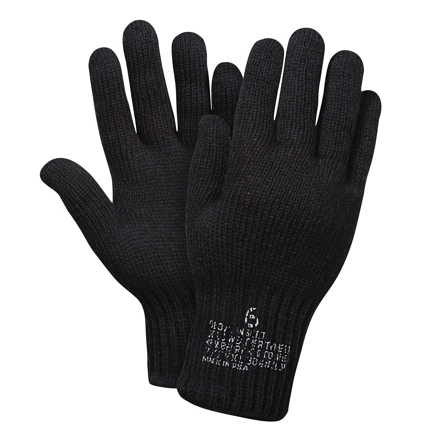 Rothco G.I. Glove Liners Black Size 3 – Warm and Durable Cold-Weather Gloves