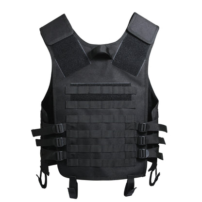 Rothco MOLLE Modular Vest Black – Tactical Vest with Pouch Compatibility and Enhanced Comfort