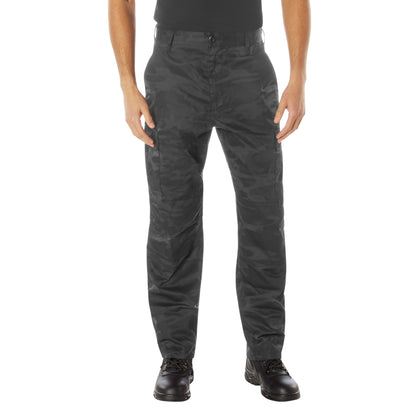 Rothco Color Camo Tactical BDU Pants Size 2XL in Midnight Black Camo