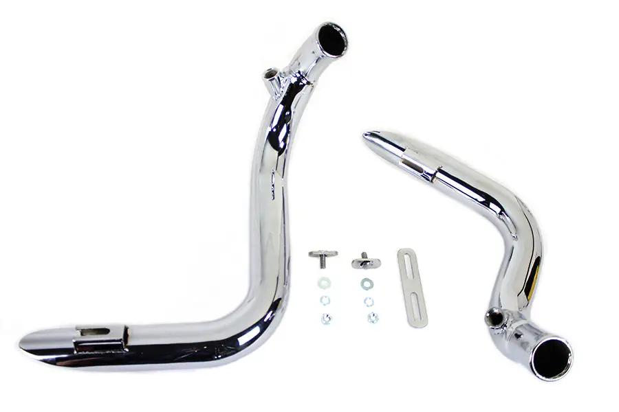 V-Twin LAF Straight Down Drag Pipe Set Chrome for Harley Davidson FXST (2000-2009) by V-Twin