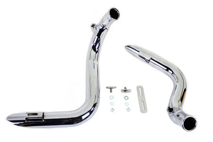 V-Twin LAF Straight Down Drag Pipe Set Chrome for Harley Davidson FXST (2000-2009) by V-Twin
