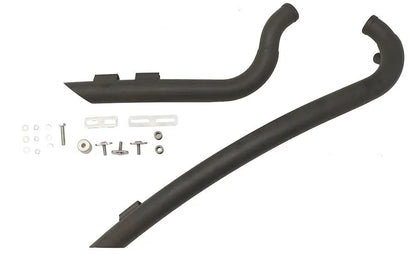 V-Twin Curved Radius 2 Inch Drag Pipe Set Black for Harley Davidson FXST by V-Twin