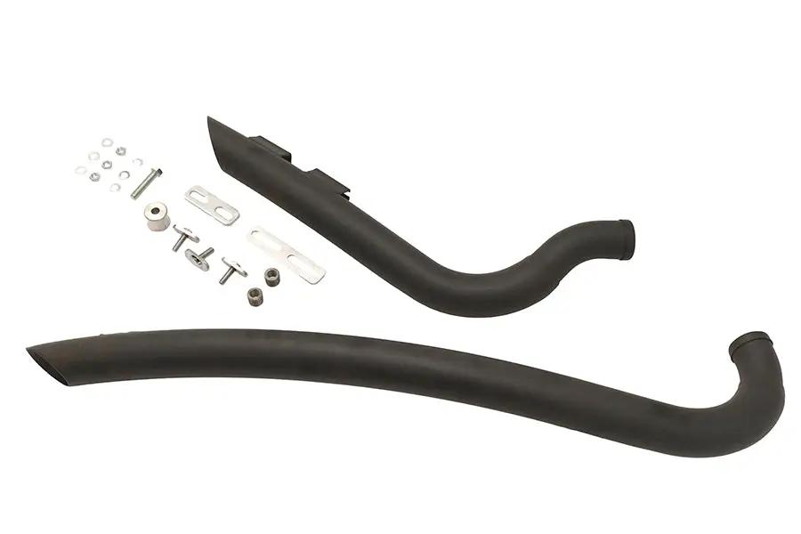 V-Twin Curved Radius 2 Inch Drag Pipe Set Black for Harley Davidson FXST by V-Twin