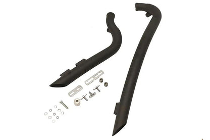 V-Twin Curved Radius 2 Inch Drag Pipe Set Black for Harley Davidson FXST by V-Twin
