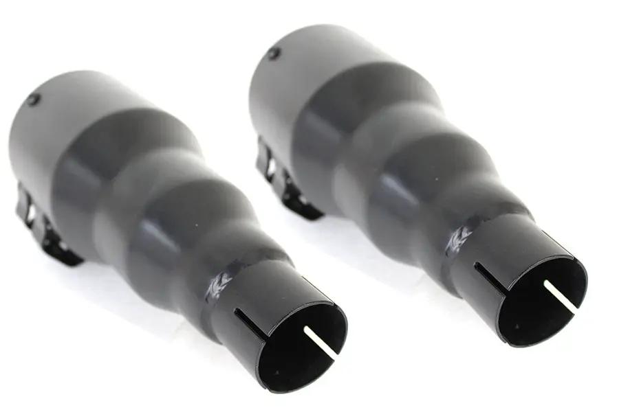 V-Twin Grenade Muffler Set Black with Channel Mount for Motorcycle Exhausts by V-Twin