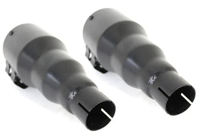 V-Twin Grenade Muffler Set Black with Channel Mount for Motorcycle Exhausts by V-Twin
