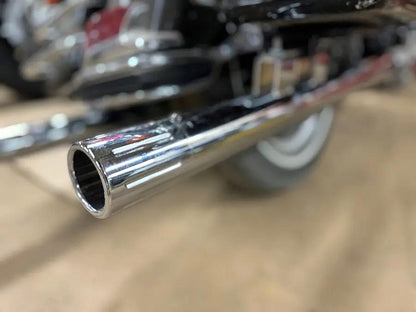 V-Twin FLT Shotgun Tail Pipe Extension Set - 34-3/4 Inch Non-Baffled Exhaust Pipes with 18mm O2 Sensor Bung for Harley Davidson FLT Models by V-Twin