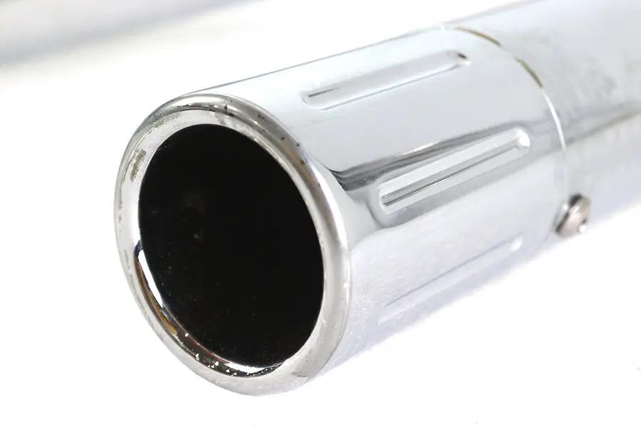 V-Twin FLT Shotgun Tail Pipe Extension Set - 34-3/4 Inch Non-Baffled Exhaust Pipes with 18mm O2 Sensor Bung for Harley Davidson FLT Models by V-Twin