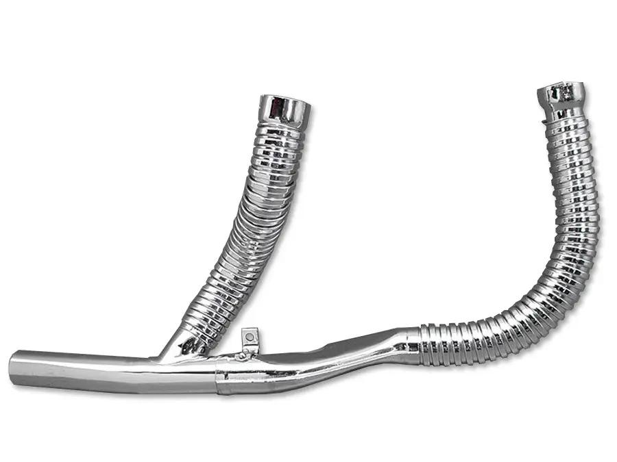 MCM 71199A Chrome Flexible Exhaust Cover for Harley Davidson FL (1941-1950) by MCM