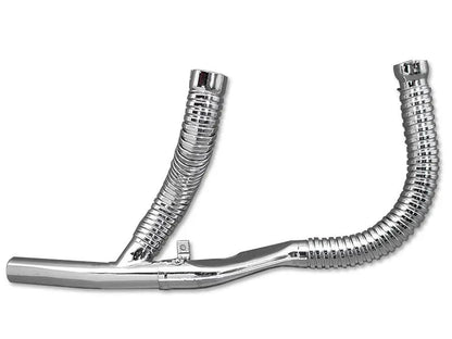 MCM 71199A Chrome Flexible Exhaust Cover for Harley Davidson FL (1941-1950) by MCM