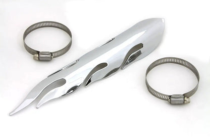 Wyatt Gatling Exhaust Heat Shield Flame Style for 2-1/4 Inch Pipe Sets by Wyatt Gatling