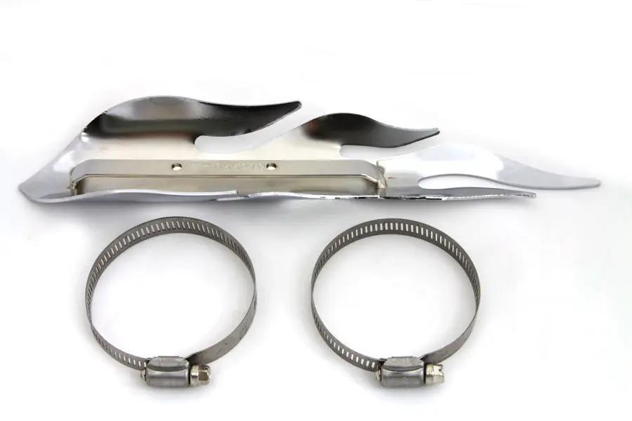 Wyatt Gatling Exhaust Heat Shield Flame Style for 2-1/4 Inch Pipe Sets by Wyatt Gatling