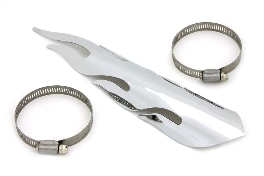 Wyatt Gatling Exhaust Heat Shield Flame Style for 2-1/4 Inch Pipe Sets by Wyatt Gatling