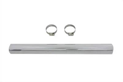 V-Twin 76252B Chrome Universal Straight Heat Shield for 1-3/4 inch Exhaust Pipes by V-Twin
