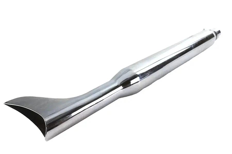 Wyatt Gatling Chrome Fishtail Muffler 36 Inch with Non-Removable Baffles by Wyatt Gatling