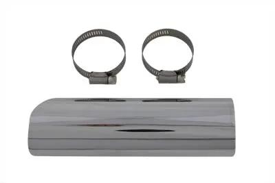 V-Twin 8 Inch Lower Y Heat Shield with Chrome Finish for Harley Davidson FL Models by V-Twin