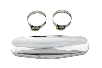 V-Twin Replica 9 Inch Chrome Spoon Style Heat Shield for Exhaust Pipes by V-Twin