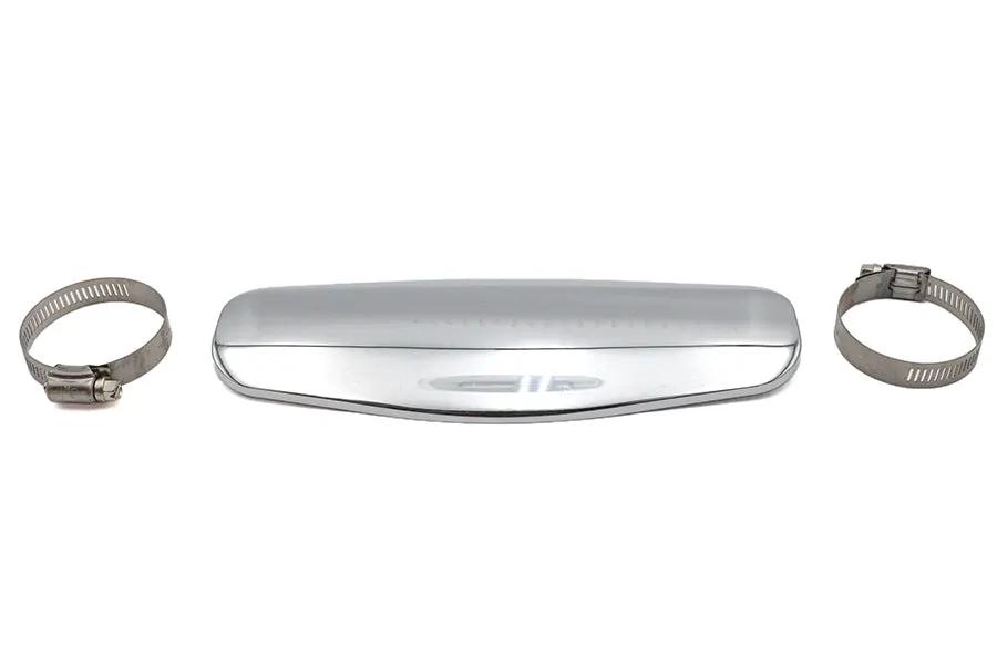 V-Twin Replica 9 Inch Chrome Spoon Style Heat Shield for Exhaust Pipes by V-Twin