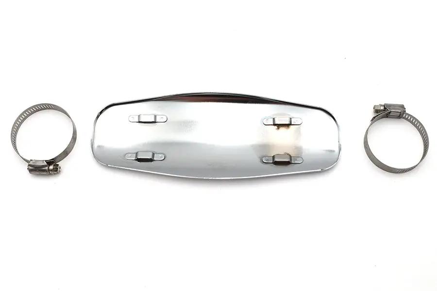 V-Twin Replica 9 Inch Chrome Spoon Style Heat Shield for Exhaust Pipes by V-Twin